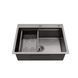 Кухонна мийка Kroner KRP SCH049 Schwarze - 6350HM PVD (3/1 мм) ST03153 фото 6