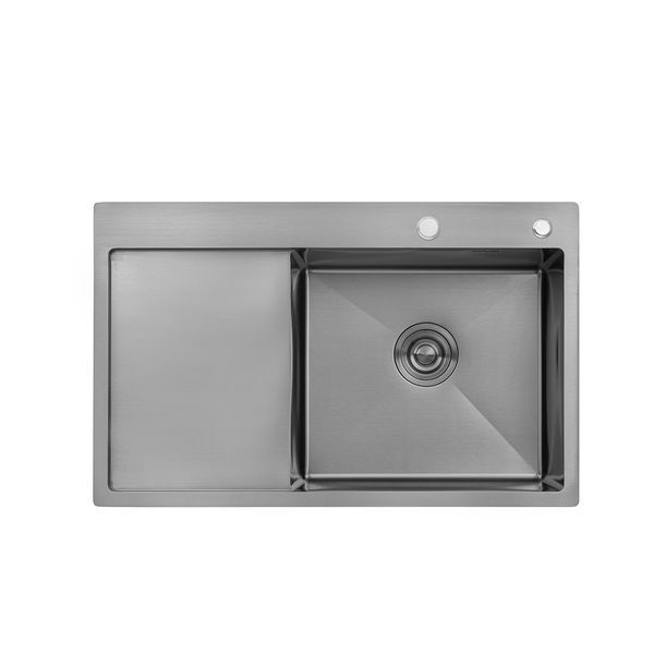 Комплект кухонной мойки Kroner KRP Schwarze - 7849RHM PVD (3,0/1,0 мм) ST35277 фото