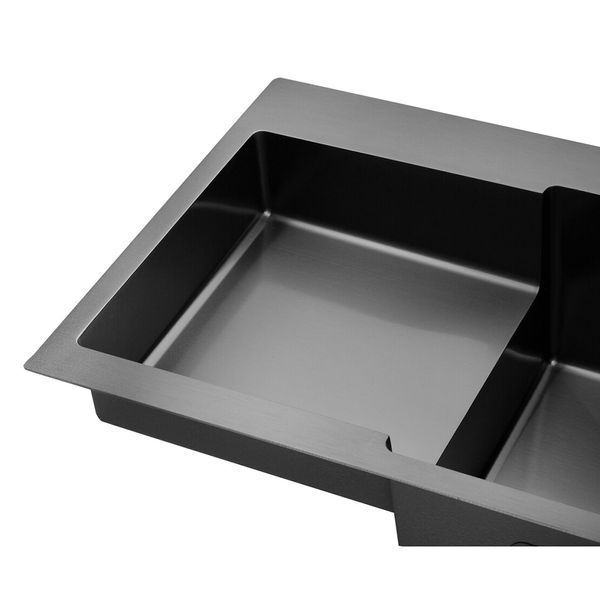 Комплект кухонной мойки KRP Schwarze - 7848RHM PVD ST041420 фото