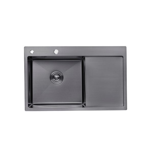 Комплект кухонної мийки Kroner KRP Schwarze - 7849LHM PVD (3/1 мм) ST35227 фото