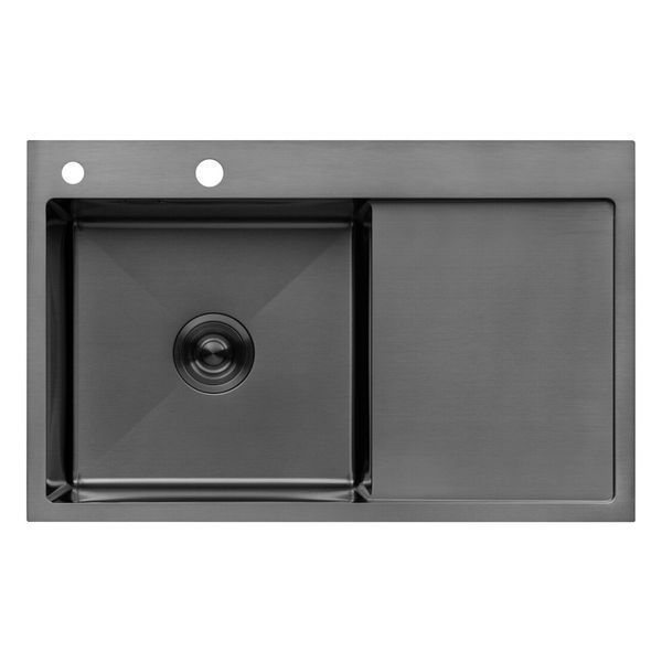 Комплект кухонной мойки Kroner KRP Schwarze - 7849LHM PVD (3/1 мм) ST35227 фото