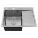 Комплект кухонної мийки Kroner KRP Geb&uuml;rstet 63х50LHM BLK04 nichel SL54261 фото 4