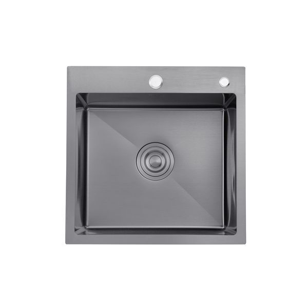 Комплект кухонної мийки KRP Schwarze - 5050HM PVD ST043320 фото