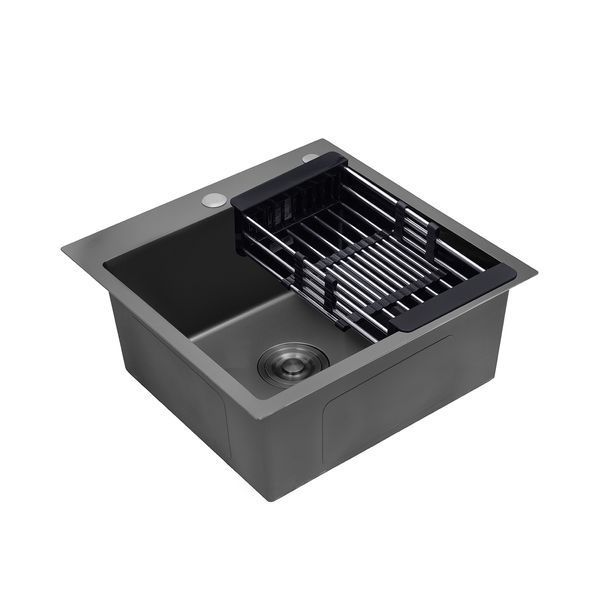 Комплект кухонної мийки KRP Schwarze - 5050HM PVD ST043320 фото