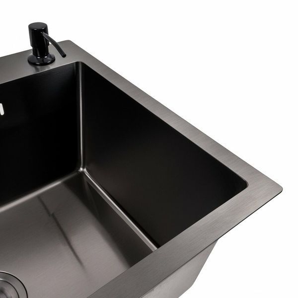 Комплект кухонної мийки Platinum 58*43 PVD TH36 pl84355 фото