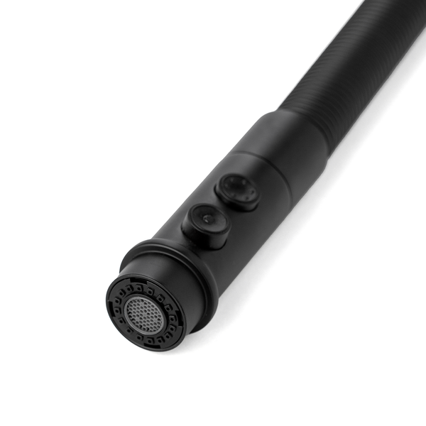 Змішувач латунний для кухні з гнучким виливом Pllen&oacute; Lazio BLK03 nero ST430003 фото