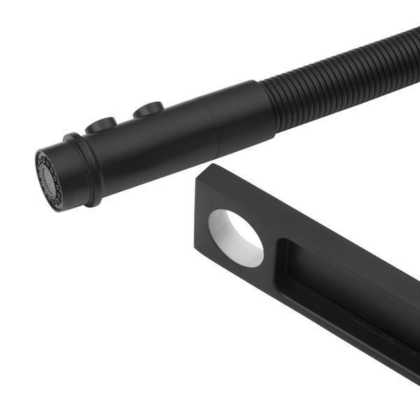 Змішувач латунний для кухні з гнучким виливом Pllen&oacute; Lazio BLK03 nero ST430003 фото