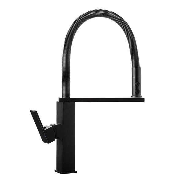 Змішувач латунний для кухні з гнучким виливом Pllen&oacute; Lazio BLK03 nero ST430003 фото