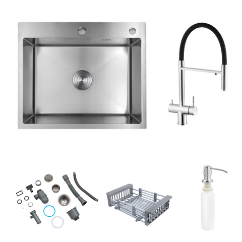 Комплект кухонної мийки KRP Geb&uuml;rstet - 6050HM ST030221 фото
