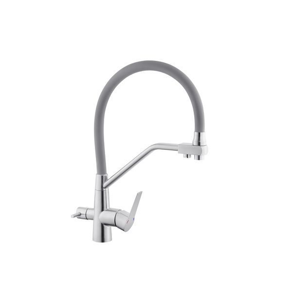 Комплект кухонной мойки KRP Geb&uuml;rstet - 6050HM со смесителем Klassisch GRA ST080541 фото