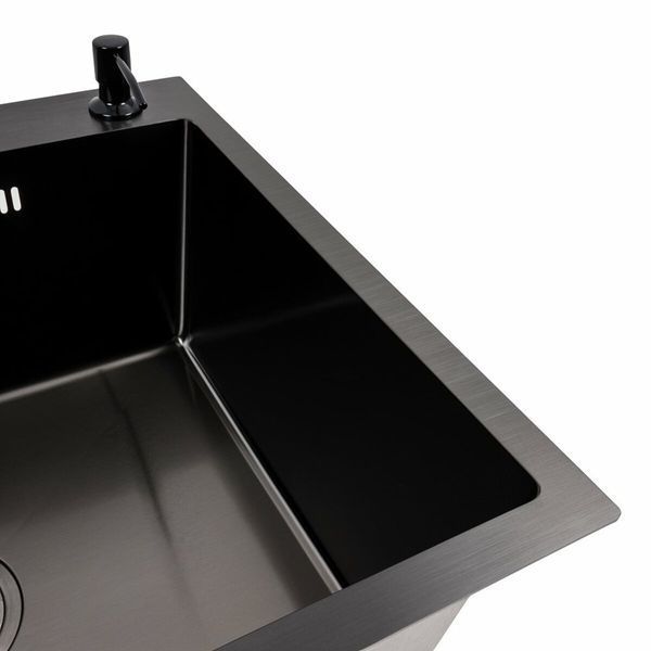Комплект кухонної мийки Platinum 60*50 PVD TH36 pl84388 фото