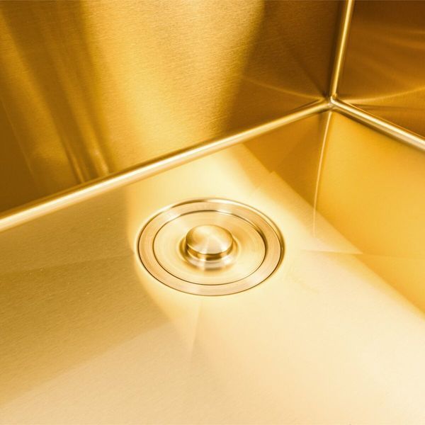 Комплект кухонної мийки Platinum 60*50 PVD ST4313 Gold  SL2355 фото