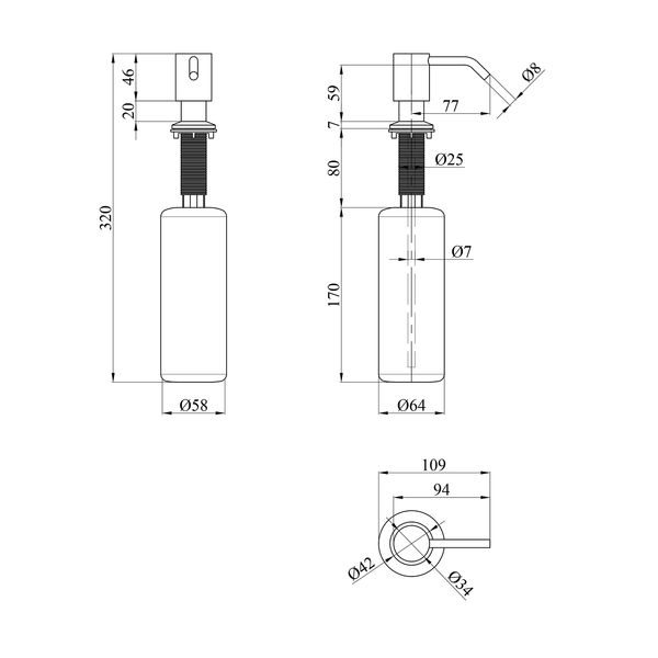 Комплект кухонної мийки KRP Gebürstet - 7849RHM ST4301 ST825250 фото