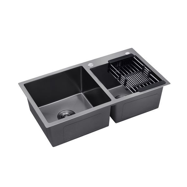 Комплект кухонної мийки KRP PVD03917 Schwarze - 7843ZHM PVD ST041322 фото