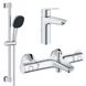 Комплект змішувачів для ванної кімнати з термостатом Grohe QuickFix UA202304TS CV030620 фото 2