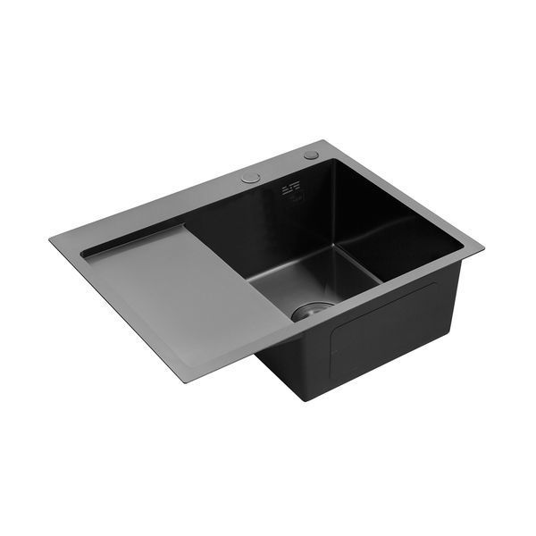 Комплект кухонной мойки KRP Schwarze - 6350RHM PVD ST41923 фото
