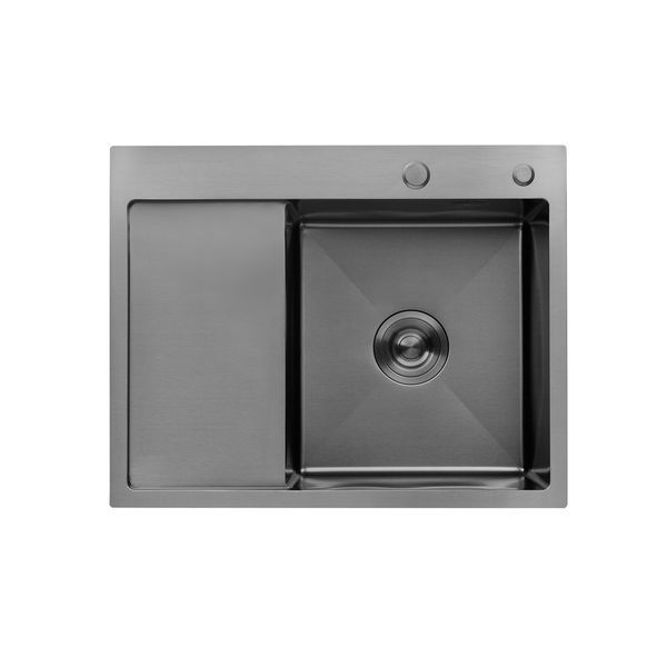 Комплект кухонной мойки KRP Schwarze - 6350RHM PVD ST41923 фото