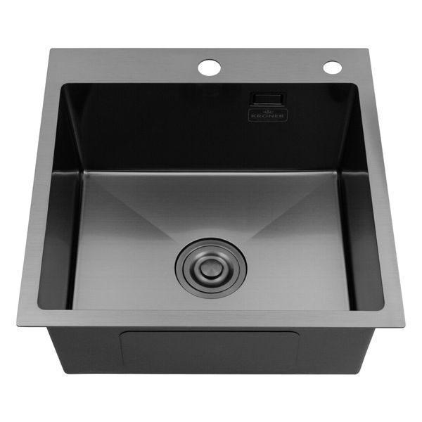Комплект измельчитель и кухонная мойка KRP Schwarze - 5050HM PVD ST142420 фото