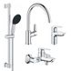 Комплект змішувачів для ванної кімнати і кухні Grohe QuickFix Start Edge UA202501SK CV030625 фото 2