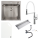 Комплект кухонної мийки Valeso 50х50HM WHI16 Kitchen Line SL73541 фото 1