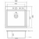 Комплект кухонної мийки Valeso 50х50HM WHI16 Kitchen Line SL73541 фото 3