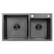 Комплект кухонної мийки Kroner KRP Schwarze - 7843ZHM PVD ST4303 ST42461 фото 2