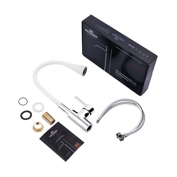 Комплект кухонної мийки KRP C031WHI Geb&uuml;rstet-6350RHM ST131345 фото