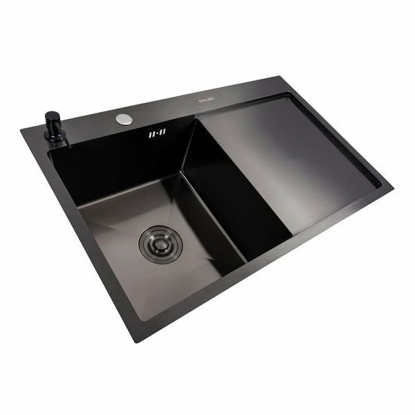 Комплект кухонної мийки Platinum Handmade CM 78*50 L PVD pl23731 фото