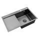 Комплект кухонной мойки Kroner KRP Schwarze 78х49HM PVD ST07 Grafite SL44792 фото 5