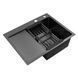 Комплект кухонної мийки Kroner KRP Schwarze 6350RHM PVD ST4303 SL42139 фото 6