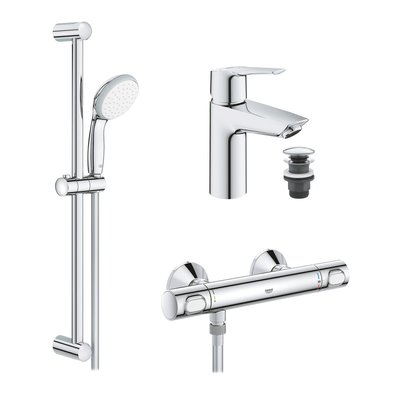 Набір змішувачів 2 в 1 для ванної кімнати Grohe QuickFix Start S-Size 34841551TS CV032726 фото