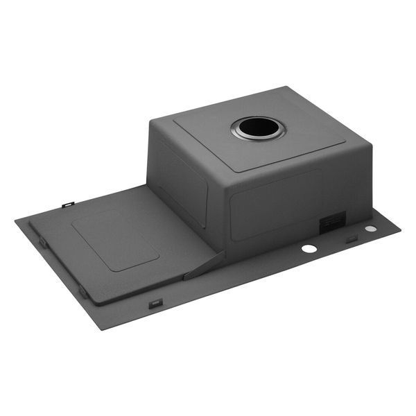 Комплект кухонной мойки Kroner KRP Schwarze 78х49HM PVD ST08 Grafite SL48543 фото