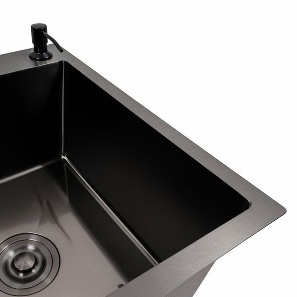 Комплект кухонної мийки Platinum Handmade CM 78*50 R PVD pl23768 фото