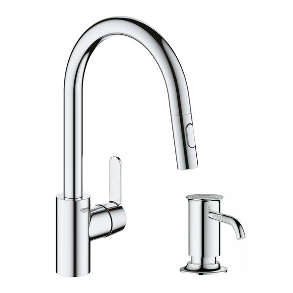 Набір Grohe QuickFix Get UA31484QF7: змішувач для кухні Get 31484001 з дозатором Authentic 40537000 CV030611 фото