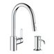 Набір Grohe QuickFix Get UA31484QF7: змішувач для кухні Get 31484001 з дозатором Authentic 40537000 CV030611 фото 1