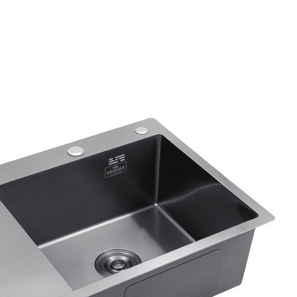 Комплект кухонної мийки KRP Schwarze - 7849RHM PVD ST042381 фото