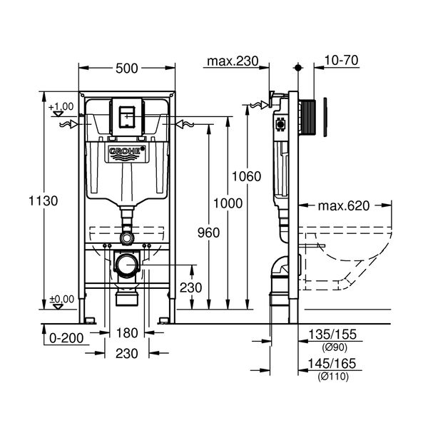 Інсталяція для унітаза Grohe QuickFix Solido 4 в 1 39930000 CV030563 фото