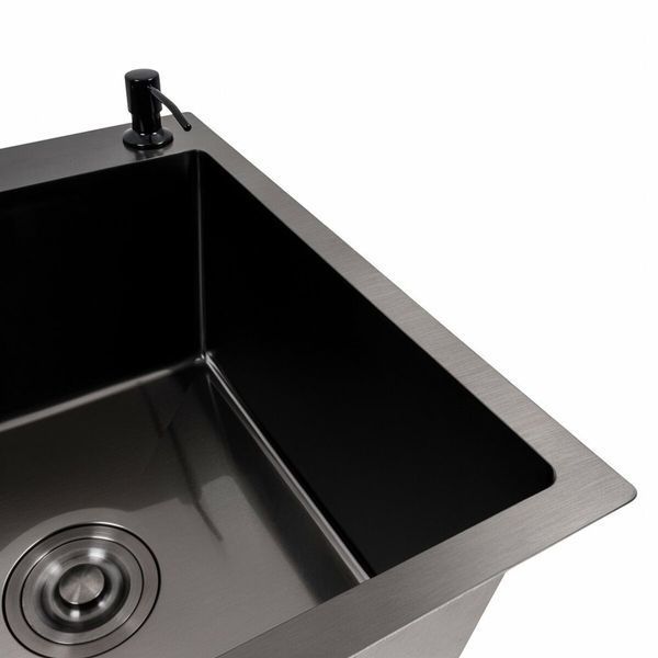 Комплект кухонної мийки Platinum Handmade CM 65*50 R PVD pl23544 фото
