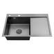 Комплект кухонної мийки Kroner KRP Schwarze 78х49LHM PVD ST07 Grafite SL44791 фото 4