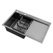 Комплект кухонної мийки Kroner KRP Schwarze 78х49LHM PVD ST07 Grafite SL44791 фото 6